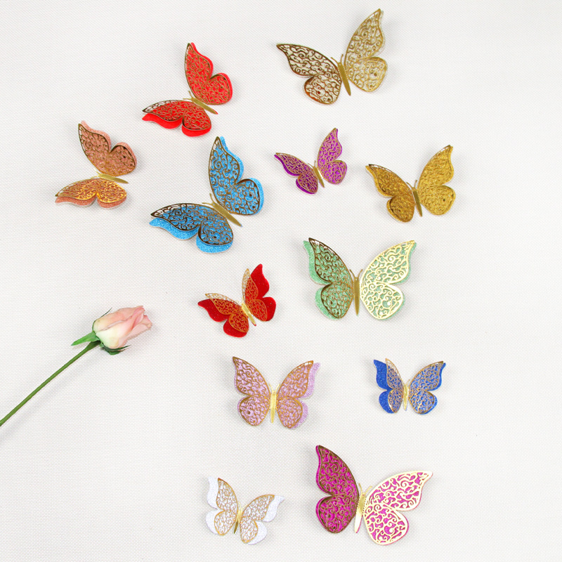 Mariposas de Papel Cortadas Laser 3D para Decoración - Lote para Bodas, Fiestas y Eventos - Diseño Hueco y Elegante - Para Mayoristas y Proveedores de Amazon