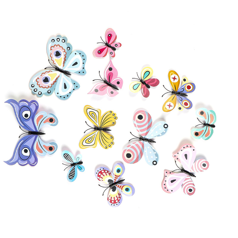 Lote de 12 Mariposas de PVC 3D Ultra Realistas - Adhesivos para Decoración de Pared para Hogar y Oficina - Diseño Creativo para Mayoristas
