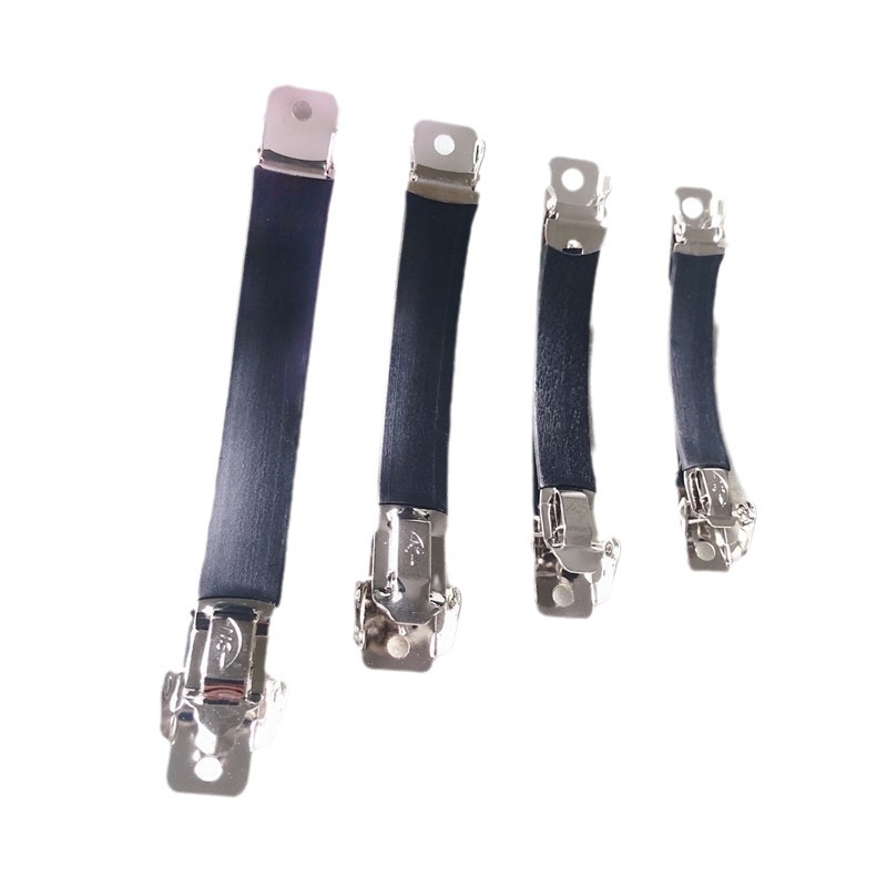 Pinzas de Resorte Coreanas Antideslizantes - Juego de 2 Piezas con Forro de Cuero