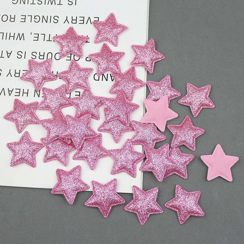 Estrellas de Oropel de 3.6cm con Purpurina - Componentes para Fabricación de Accesorios de Pelo, Ropa y Manualidades - Proveedor Mayorista