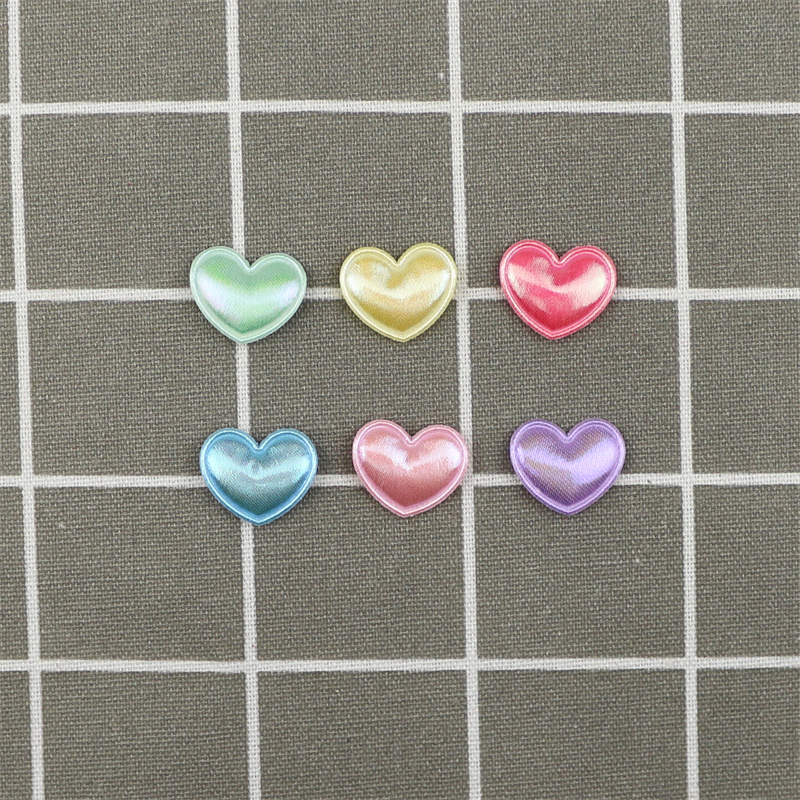 Corazones de Tela en Colores Macarons - Componentes para Fabricación de Accesorios de Pelo, Ropa, Juguetes y Manualidades - Proveedor Mayorista