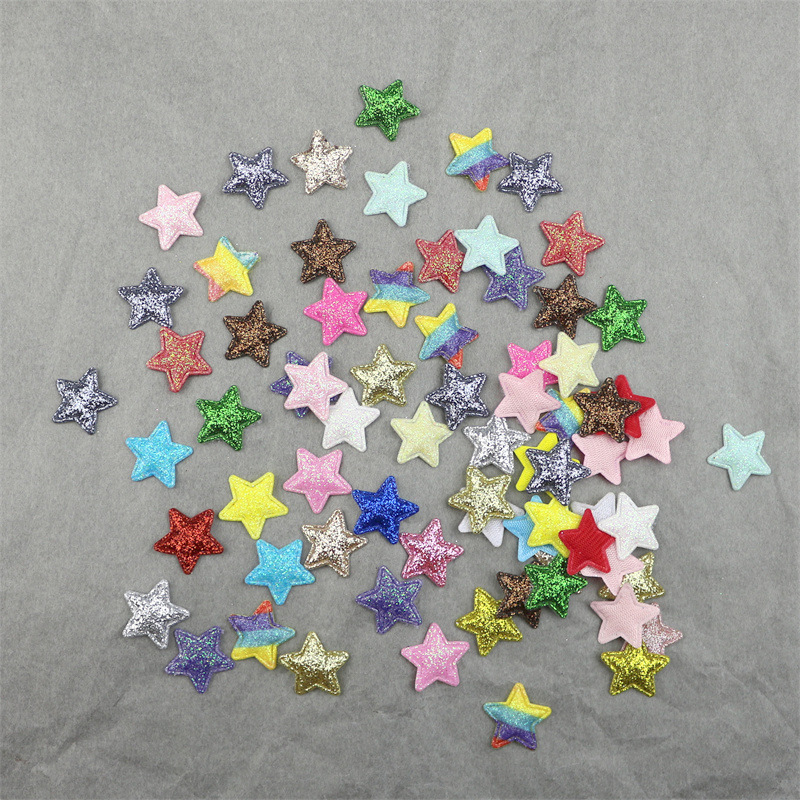 Estrellas Brillantes de 1.8cm con Purpurina - Componentes para Fabricación de Accesorios de Pelo, Muñecas y Manualidades - Proveedor Mayorista