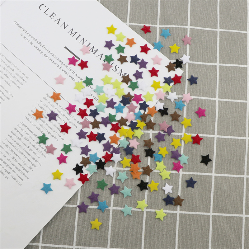 Estrellas de Tela Aterciopelada de 1.3cm - Componentes de Precisión para Fabricación de Accesorios de Pelo, Ropa y Manualidades - Proveedor Mayorista