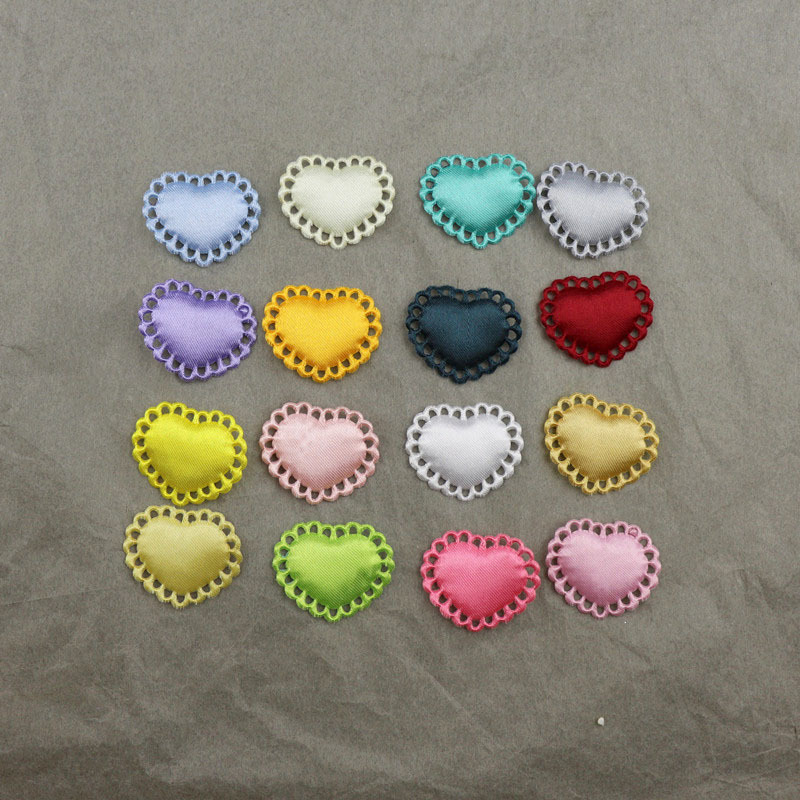 Corazones de Encaje Calado de 2.9cm - Componentes para Fabricación de Accesorios de Pelo, Ropa de Muñecas y Manualidades - Proveedor Mayorista 