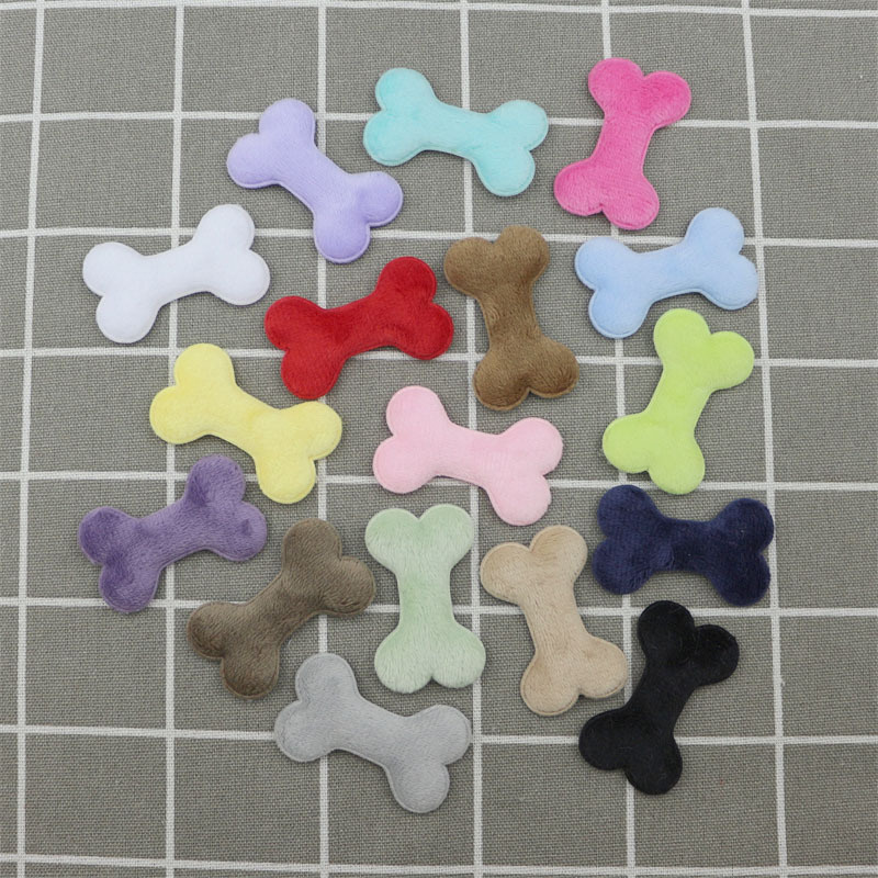 Huesos de Felpa para Mascotas de 4.8cm - Componentes para Fabricación de Accesorios para Mascotas, Ropa, Juguetes y Manualidades - Proveedor Mayorista