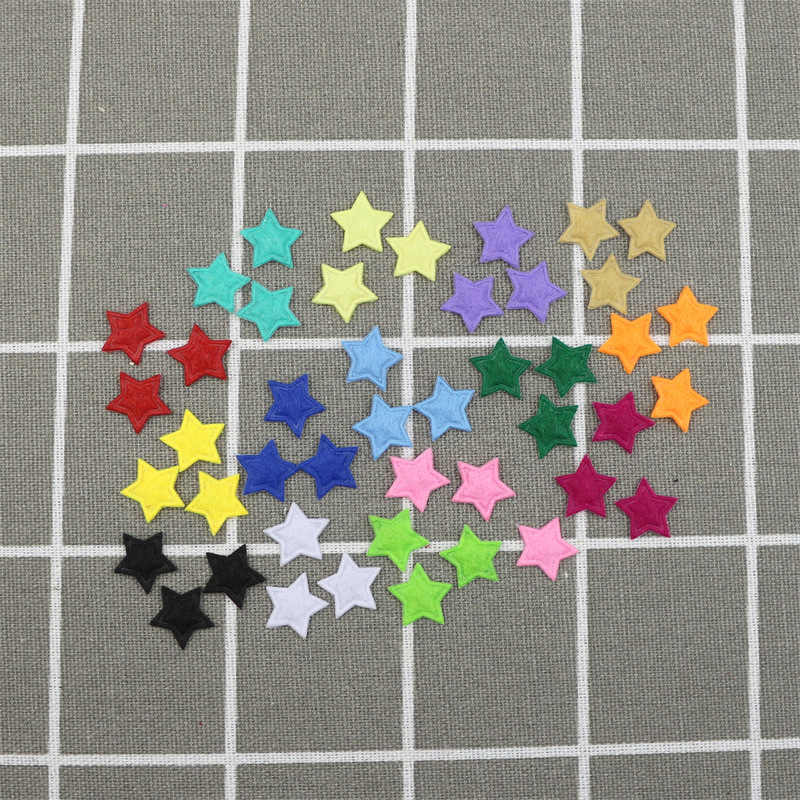 Estrellas Mini de Fieltro de 1.3cm con Estampado - Componentes para Fabricación de Accesorios de Pelo, Manualidades y Decoración - Proveedor Mayorista