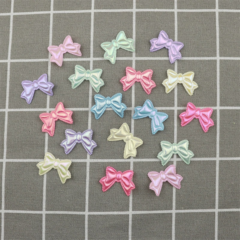 Moños de Tela Nacarada de 3cm - Componentes para Fabricación de Accesorios de Pelo, Ropa, Muñecas, Calzado y Manualidades - Proveedor Mayorista