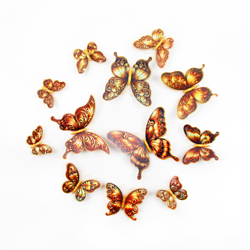 Lote de 12 Mariposas 3D de Doble Capa para Pared Infantil - Diseño Realista y Divertido - Decoración Creativa y Segura para Habitación de Niños - Venta por Lotes para Mayoristas