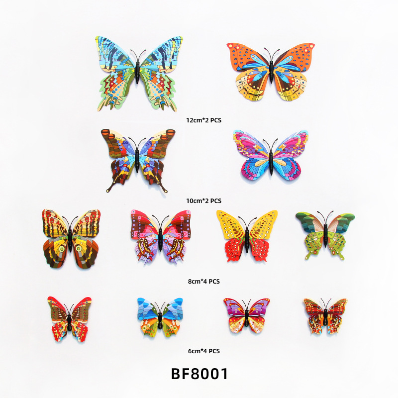 Lote de 12 Mariposas 3D de Doble Capa para Amazon FBA - Decoración para Pared de Sala, Dormitorio y Centros Comerciales - Ideal para Fiestas y Mayoristas