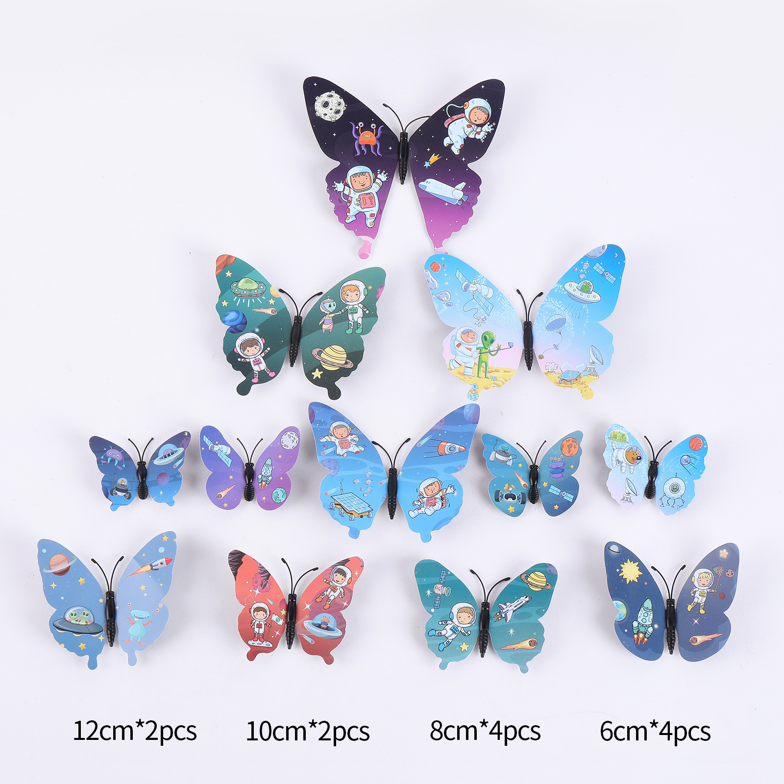 Mariposas 3D para Habitación Infantil - Decoración de Pared con Diseño de Juguete - Adhesivos Seguros para Niños y Mayoristas - Set de Mariposas para Cuarto de Niños