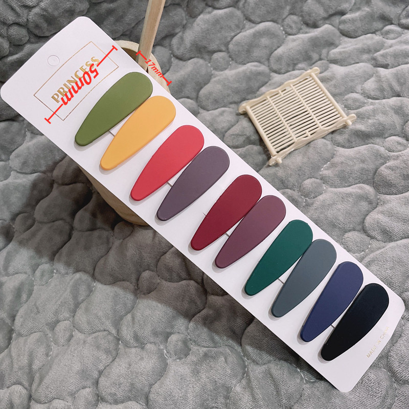 Set Coreano de Broches BB y Pinzas Rectas - Accesorios para Cabello en Esmalte Macaron