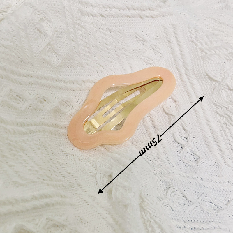 Broches BB Coreanos de Acetato - Pinzas Laterales con Diseño de Nube y Calado 