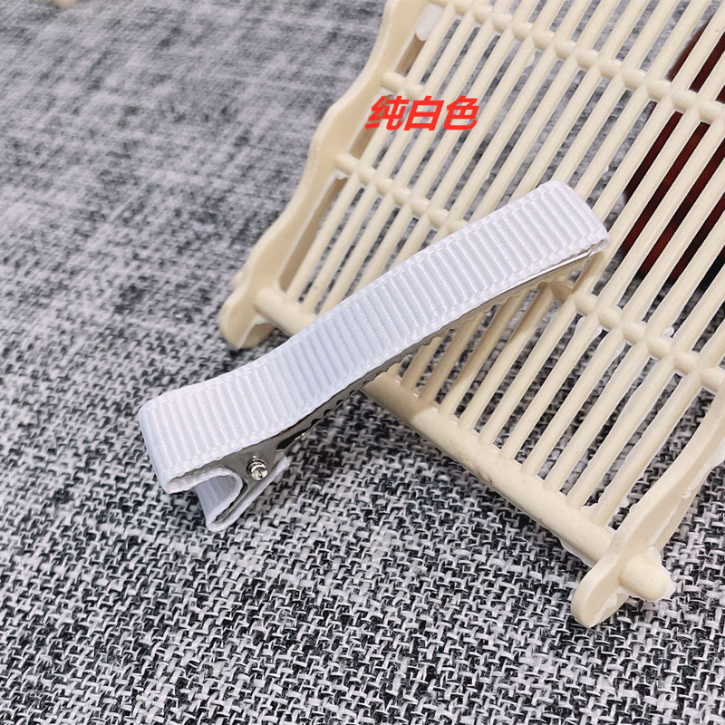 Pinzas de Pato con Moño para Niñas - Mayorista de Accesorios para el Cabello (Tira de Tela Completa, Doble Horquilla)