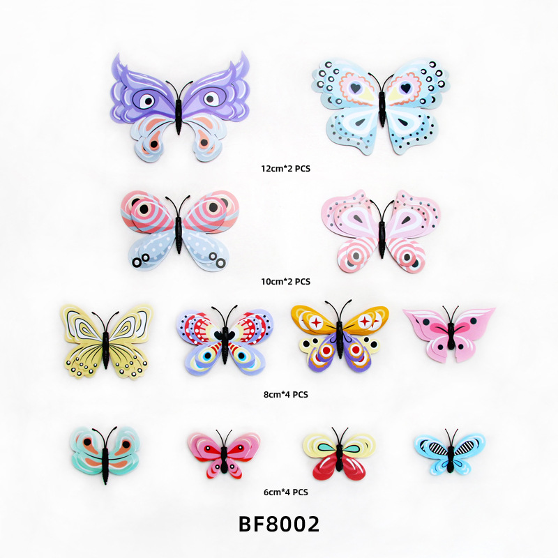 Lote de 12 Mariposas 3D de Doble Capa para Amazon FBA - Decoración para Pared de Sala, Dormitorio y Centros Comerciales - Ideal para Fiestas y Mayoristas