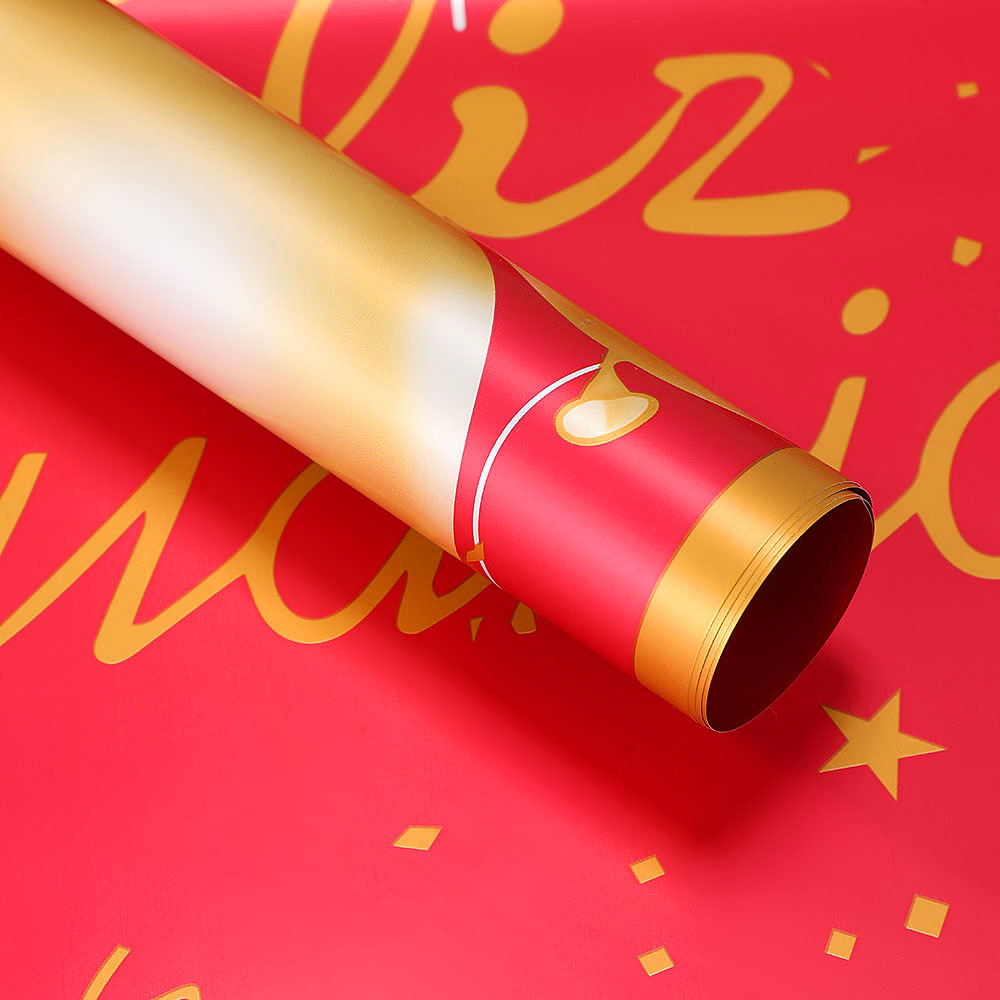 Papel para Flores 'Nosa' con Borde Dorado - Estilo Europeo/Americano Moderno - Papel Impermeable de Lujo para Floristerías y Eventos - Venta al por Mayor