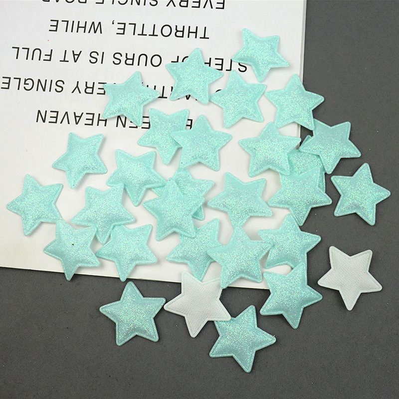 Estrellas de Oropel de 3.6cm con Purpurina - Componentes para Fabricación de Accesorios de Pelo, Ropa y Manualidades - Proveedor Mayorista