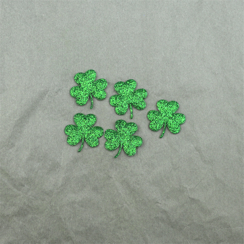 Tréboles de Tela Brillante - Componentes con Purpurina para Fabricación de Accesorios Infantiles, Juguetes y Manualidades - Proveedor Mayorista