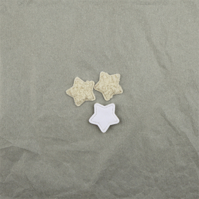 Estrellas de Felpa Tipo Teddy de 3cm - Componentes para Fabricación de Accesorios de Pelo y Manualidades - Proveedor Mayorista
