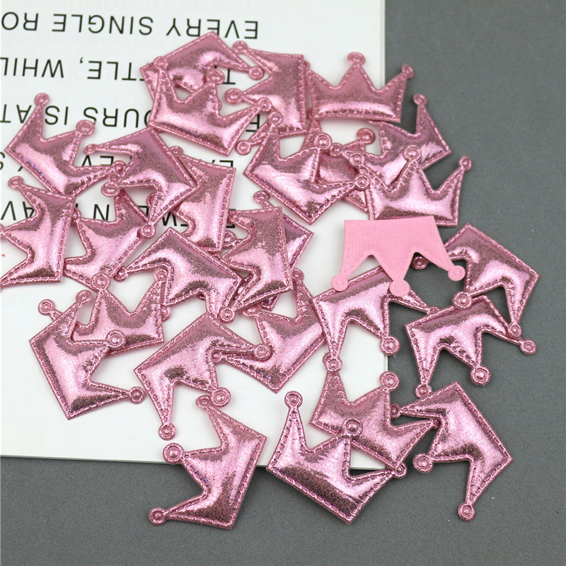 Coronas, Corazones y Estrellas de Pana Brillante con Estampado - Set de Componentes para Fabricación de Accesorios de Pelo y Ropa - Proveedor Mayorista 