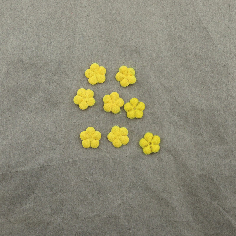 Flores Mini de Fieltro de 1cm - Componentes de Precisión para Fabricación de Accesorios de Pelo, Ropa, Calzado y Manualidades - Proveedor Mayorista