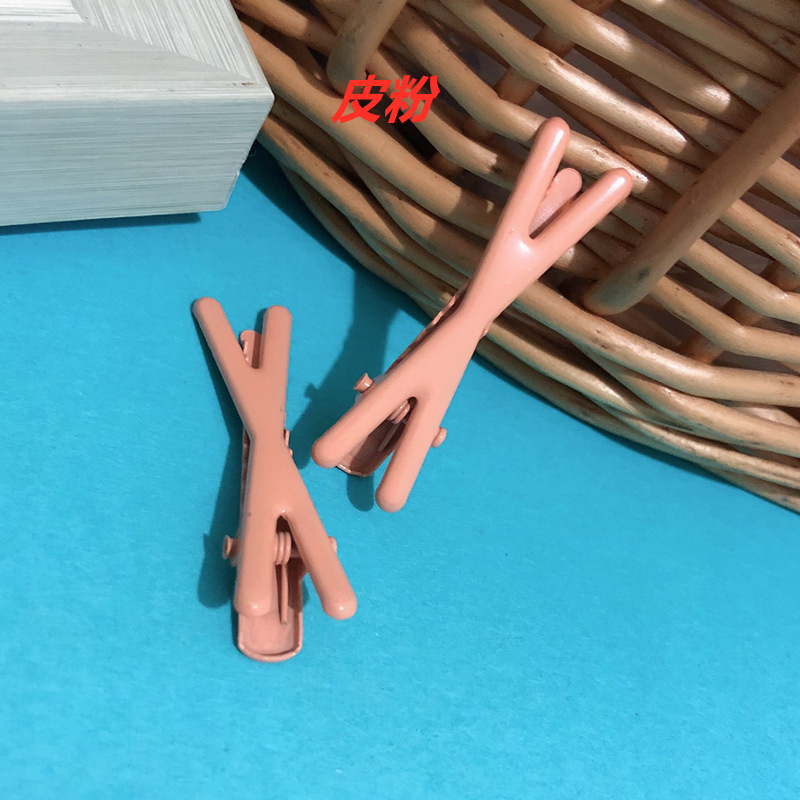 Set de Pinzas Cruzadas Coreanas en Colores Primavera - Accesorios para Cabello con Esmalte de Moda