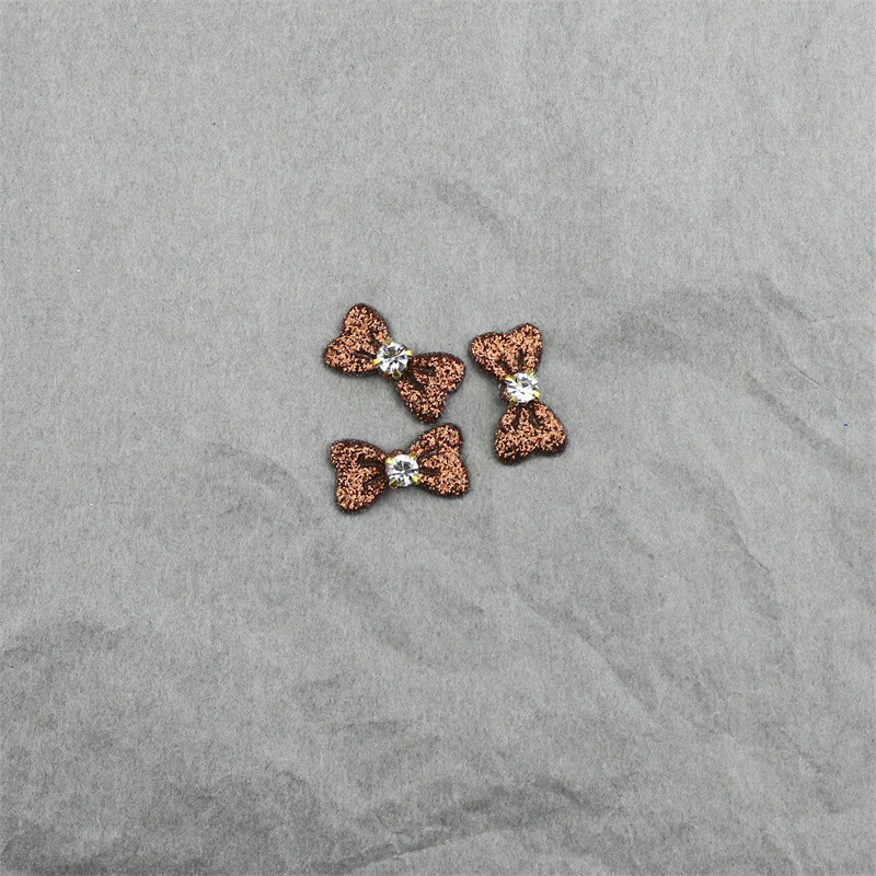 Moños de Cuero con Purpurina y Cristales - Componentes para Fabricación de Accesorios de Pelo, Ropa de Muñecas y Manualidades - Proveedor Mayorista