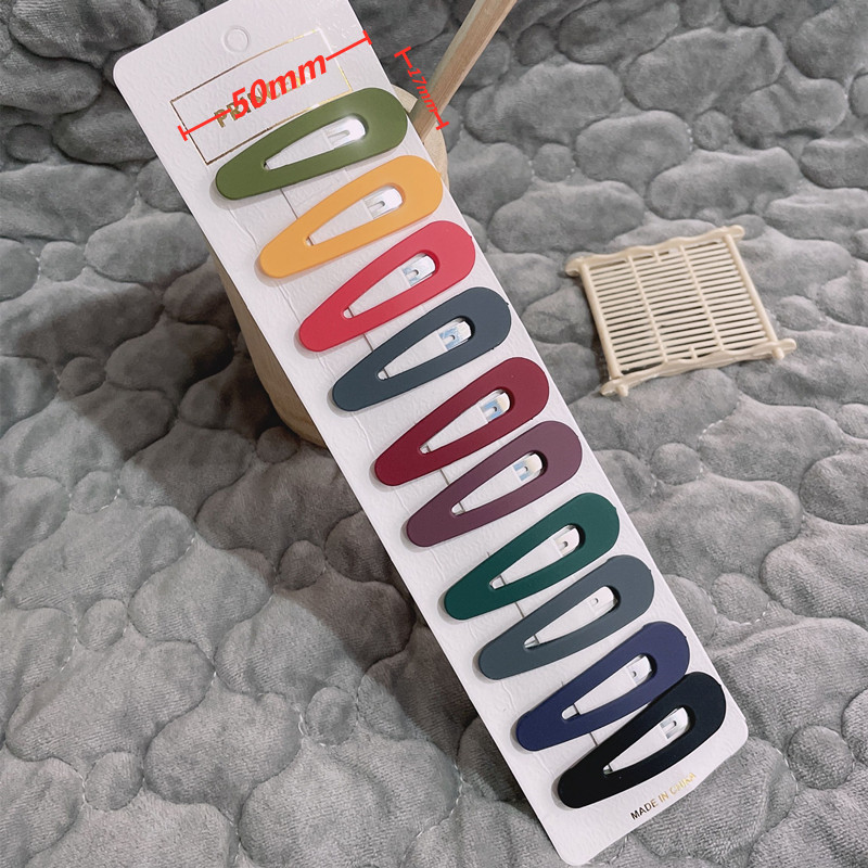 Set Coreano de Broches BB y Pinzas Rectas - Accesorios para Cabello en Esmalte Macaron