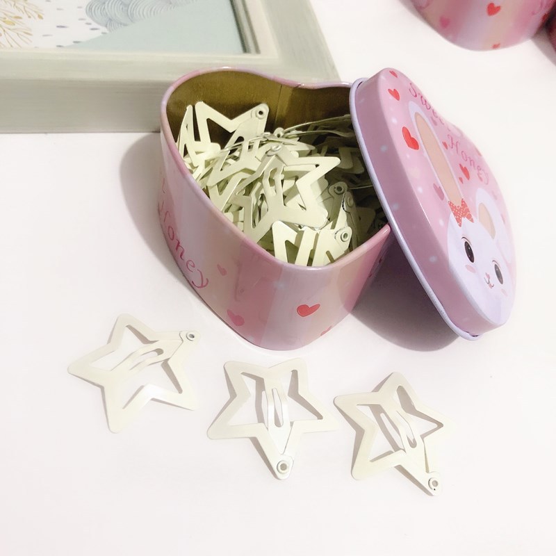 Set de 50 Broches BB Estrellados para Niños - Adorables Accesorios para Cabello Infantil de 3CM con Esmalte Seguro