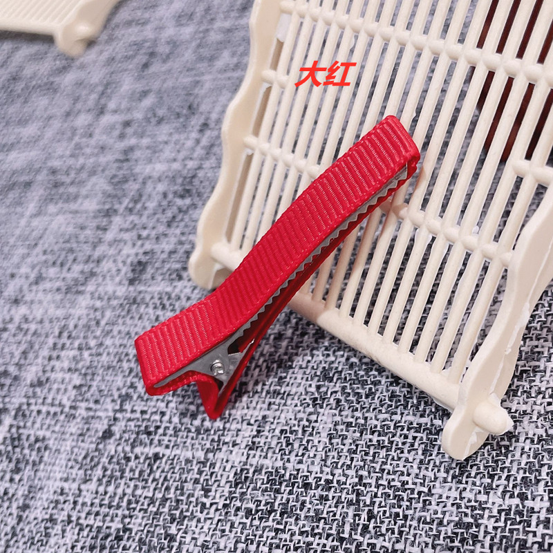 Pinzas de Pato con Moño para Niñas - Mayorista de Accesorios para el Cabello (Tira de Tela Completa, Doble Horquilla)