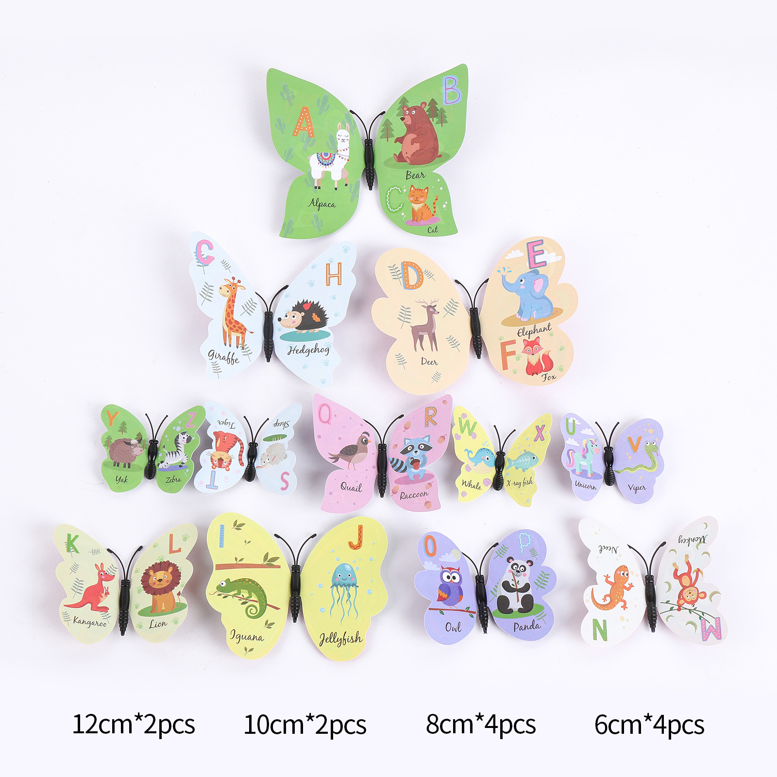 Mariposas de Plástico 3D de una Capa - Adhesivos de Colores Vibrantes para Pared - Decoración Creativa para Hogar y Mayoristas