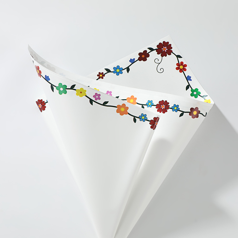 Papel de Estilo Europeo para Envolver Flores - Estampado Multicolor de Pequeñas Flores - Papel Impermeable Extra Grueso - Suministro Exclusivo para Mayoristas Internacionales