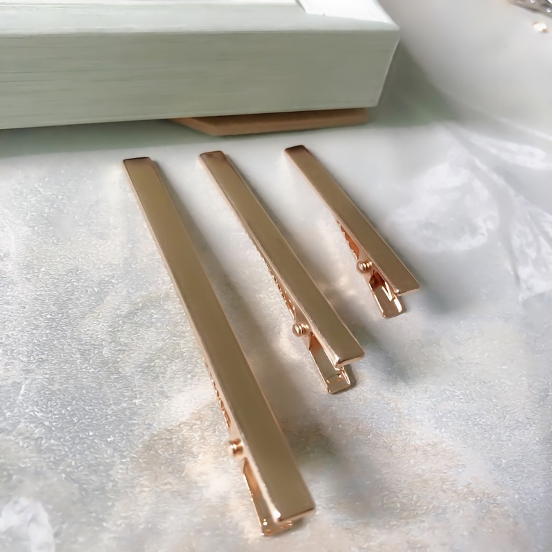 Pinzas de Pato Reforzadas para DIY - Accesorios Metálicos para Cabello con Estilo Minimalista