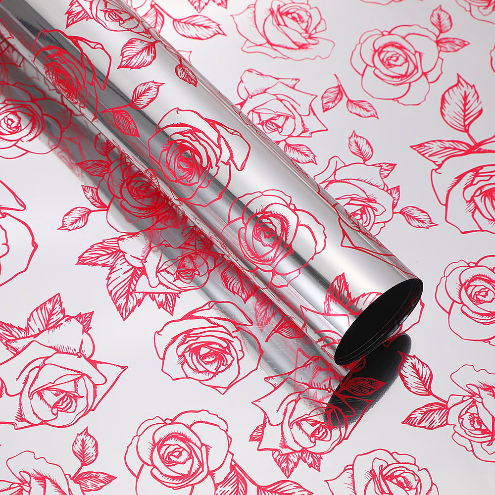 Papel para Flores Estilo Europeo/Americano con Tipografía Inglesa - Superficie Mate (Estilo 'Hansol') - Material Impermeable de Alta Calidad para Floristerías - Venta al por Mayor