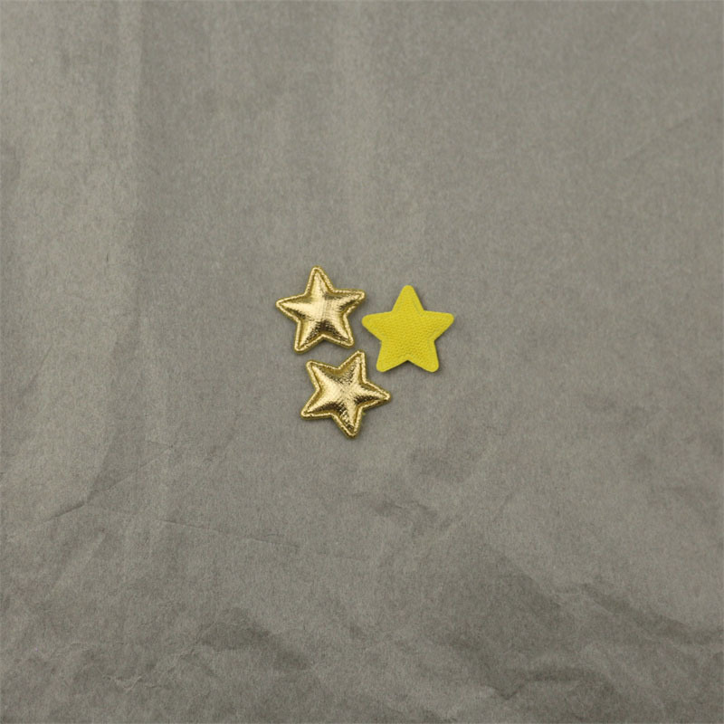 Estrellas de Tela Dorada de 1.8cm - Componentes para Decoración de Pasteles, Accesorios de Pelo y Manualidades - Proveedor Mayorista