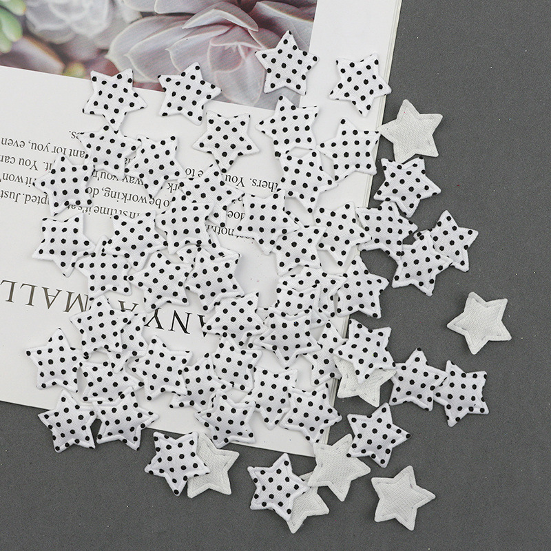 Estrellas de Puntos Coloridos de 2.5cm con Estampado - Componentes para Fabricación de Accesorios Infantiles y Manualidades - Proveedor Directo de Fábrica