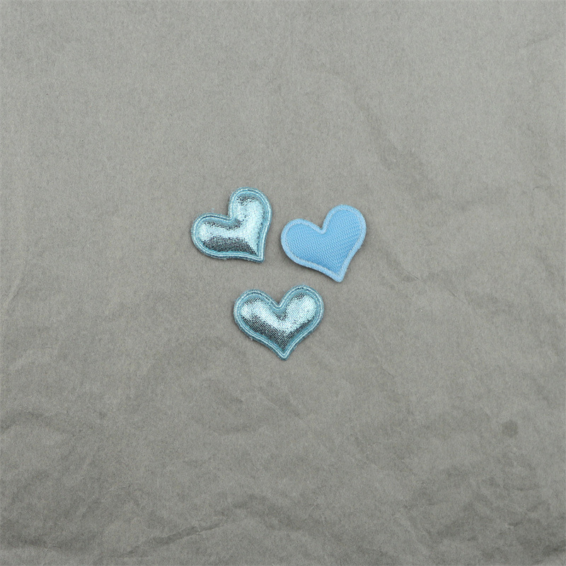 Corazones de Pana Brillante de 2.5cm con Estampado - Componentes para Fabricación de Accesorios de Pelo y Manualidades - Proveedor Mayorista