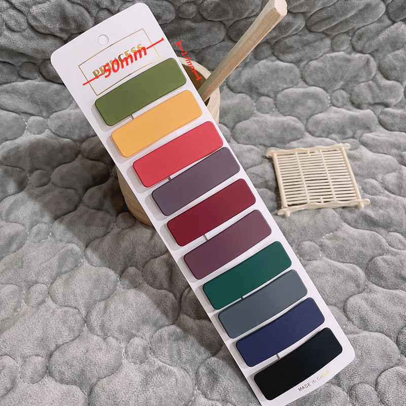 Set Coreano de Broches BB y Pinzas Rectas - Accesorios para Cabello en Esmalte Macaron