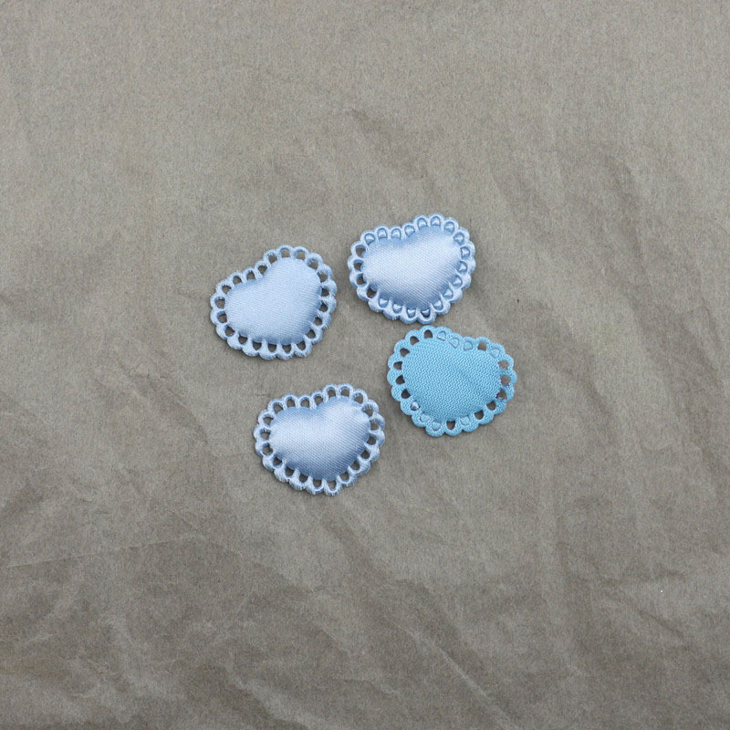 Corazones de Encaje Calado de 2.9cm - Componentes para Fabricación de Accesorios de Pelo, Ropa de Muñecas y Manualidades - Proveedor Mayorista 