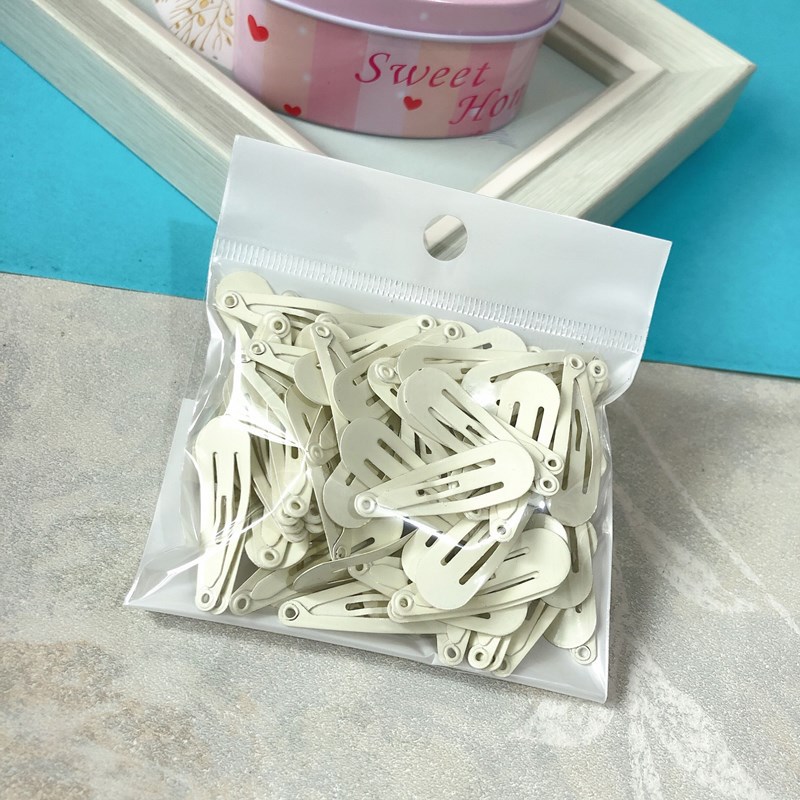 Lote de 100 Broches BB Ecológicos de 3CM - Pinzas en Forma de Lágrima con Esmalte No Tóxico 