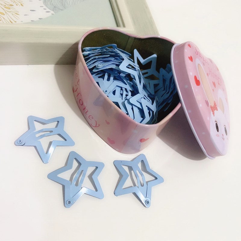 Set de 50 Broches BB Estrellados para Niños - Adorables Accesorios para Cabello Infantil de 3CM con Esmalte Seguro