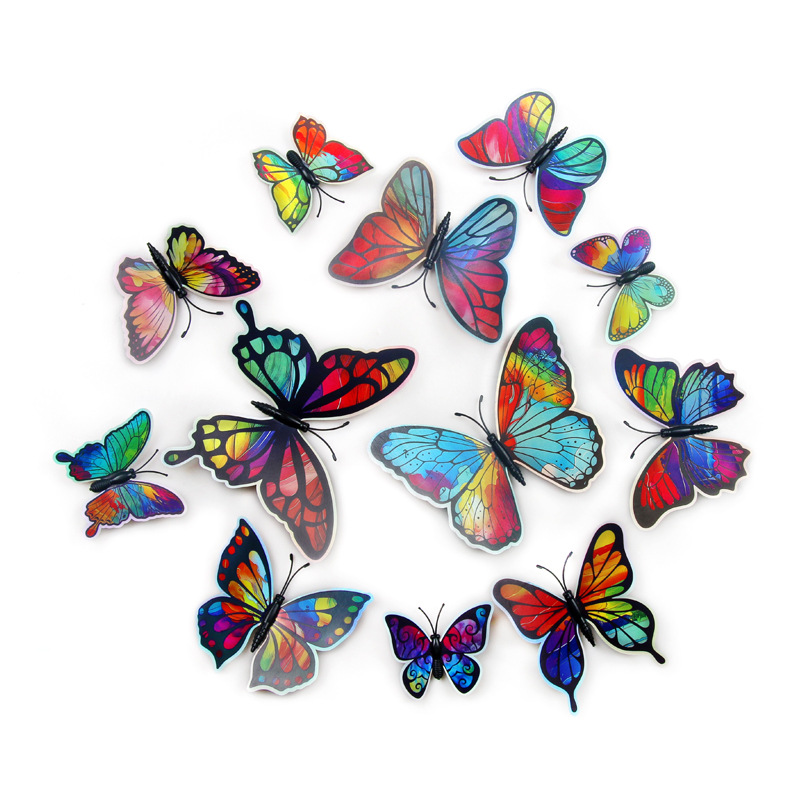 Mariposas Magnéticas de PVC de Alta Definición - Diseño 3D de una Capa con Imán - Reutilizables para Decoración de Pared y Puertas de Nevera - Venta por Lotes para Mayoristas