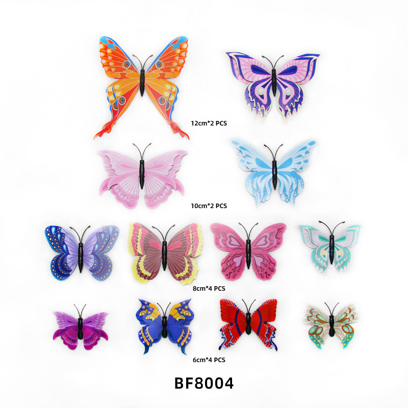 Lote de 12 Mariposas 3D de Doble Capa para Amazon FBA - Decoración para Pared de Sala, Dormitorio y Centros Comerciales - Ideal para Fiestas y Mayoristas