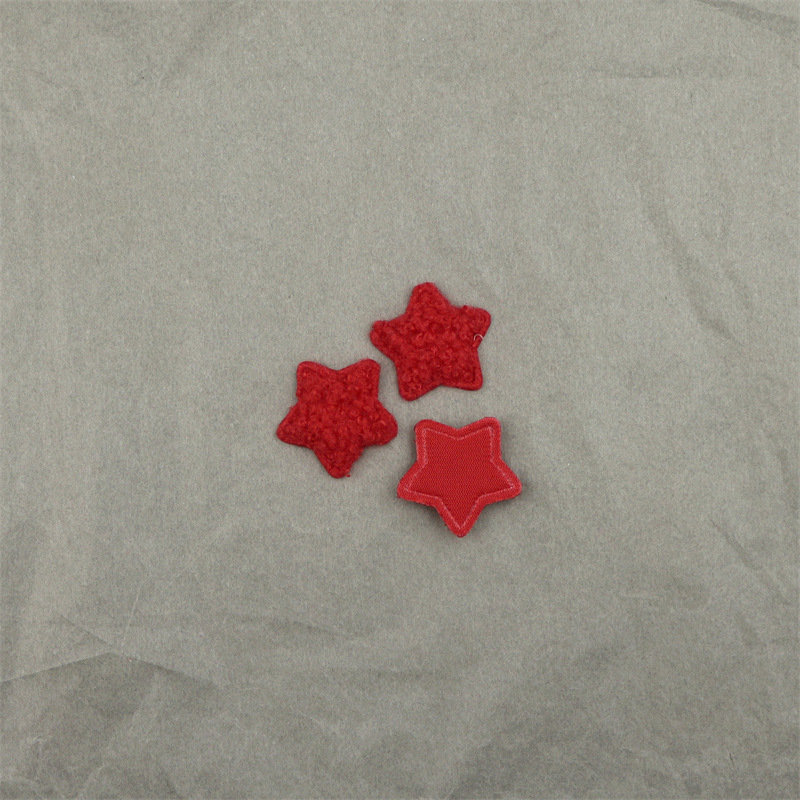 Estrellas de Felpa Tipo Teddy de 3cm - Componentes para Fabricación de Accesorios de Pelo y Manualidades - Proveedor Mayorista