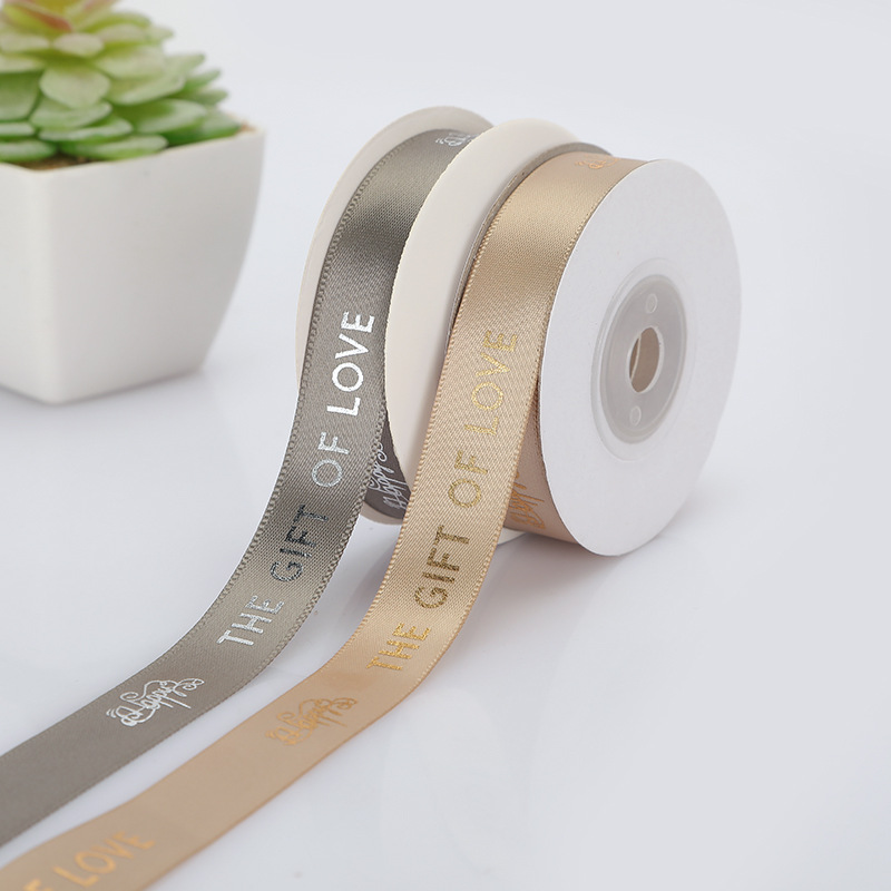 Cinta de Poliéster con Estampado Dorado para Manualidades - Proveedor Directo de Fábrica para Regalos y Decoración