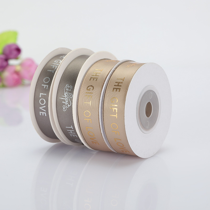 Cinta de Poliéster con Estampado Dorado para Manualidades - Proveedor Directo de Fábrica para Regalos y Decoración