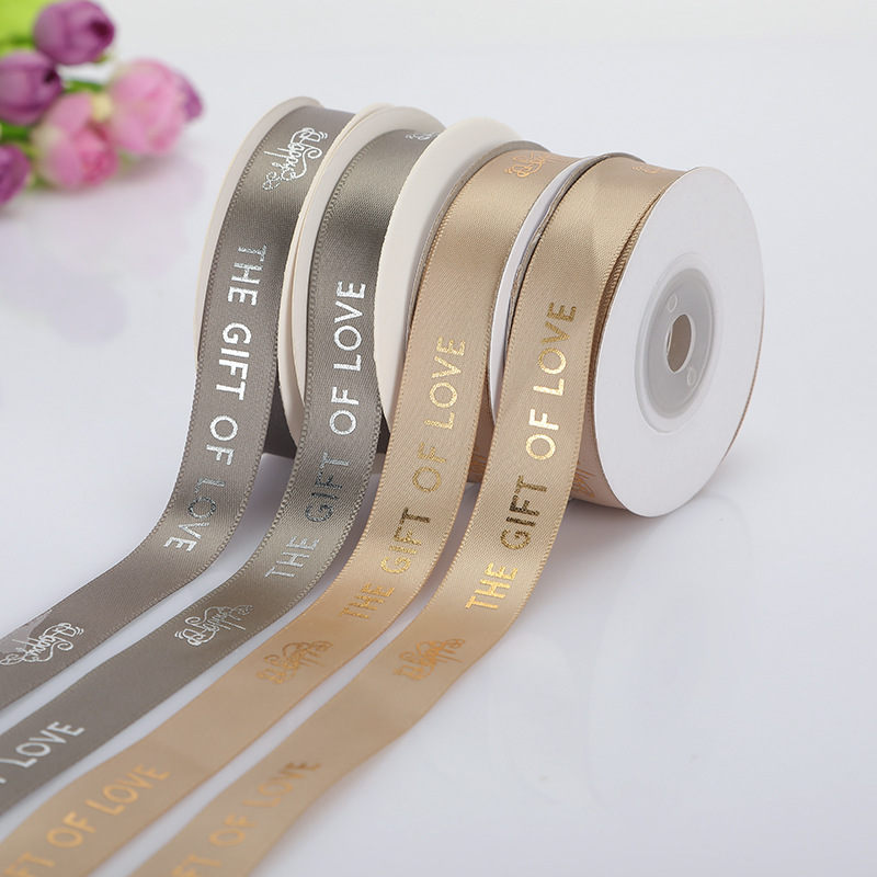 Cinta de Poliéster con Estampado Dorado para Manualidades - Proveedor Directo de Fábrica para Regalos y Decoración