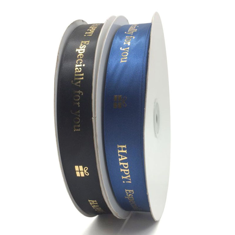 Cinta de Poliéster de 2.5cm "Especially for You" con Estampado Metálico - Mayorista para Empresas - Decoración de Regalos y Empaques