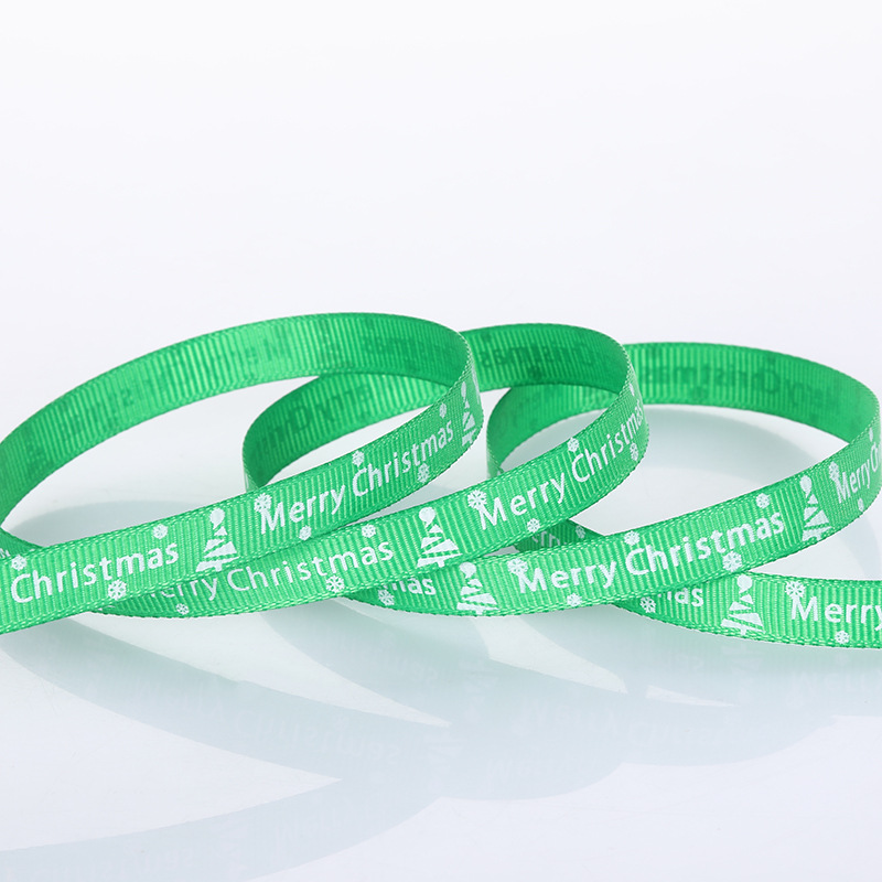 Cinta de Satén Navideña con Letras para Decoración de Árboles - Mayorista para Empresas - Lazos y Manualidades