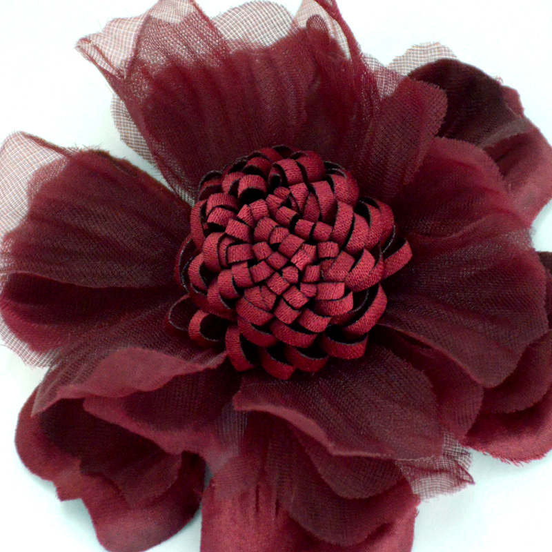 Flores de gasa coreana estilo "zanahoria" para DIY, accesorios de pelo, sombreros y ropa - Venta al mayoreo -ywys