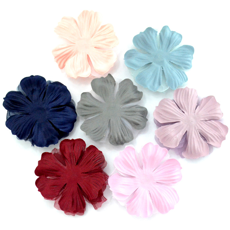 Flores de gasa coreana estilo "zanahoria" para DIY, accesorios de pelo, sombreros y ropa - Venta al mayoreo -ywys